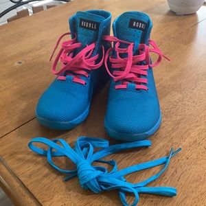 Nobull superfabric trainer high Neon blue women 8
